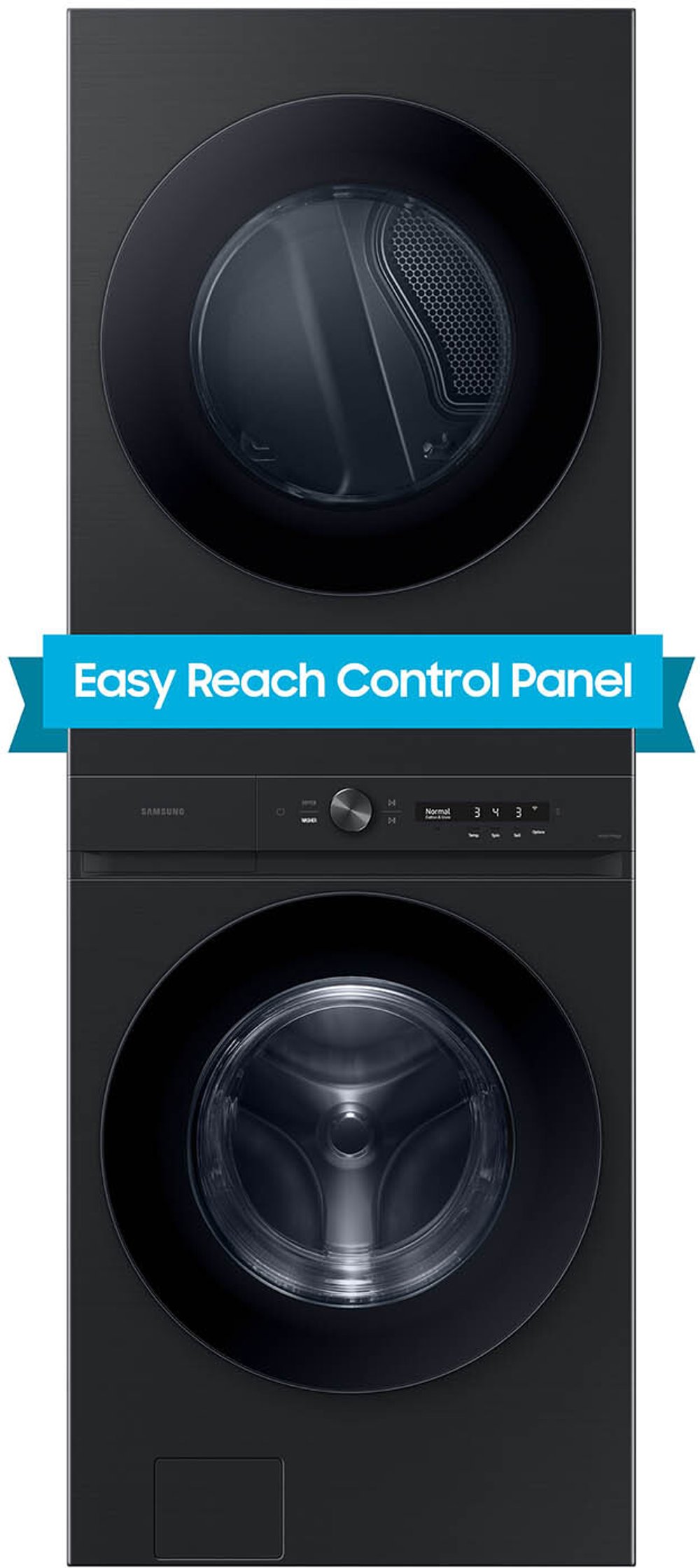 Samsung Electric Washer and Dryer AI Laundry Hub™ - Brushed Black