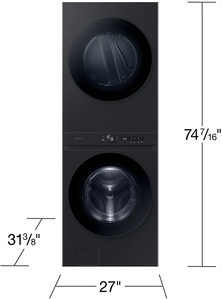 Samsung Electric Washer and Dryer AI Laundry Hub™ - Brushed Black-3