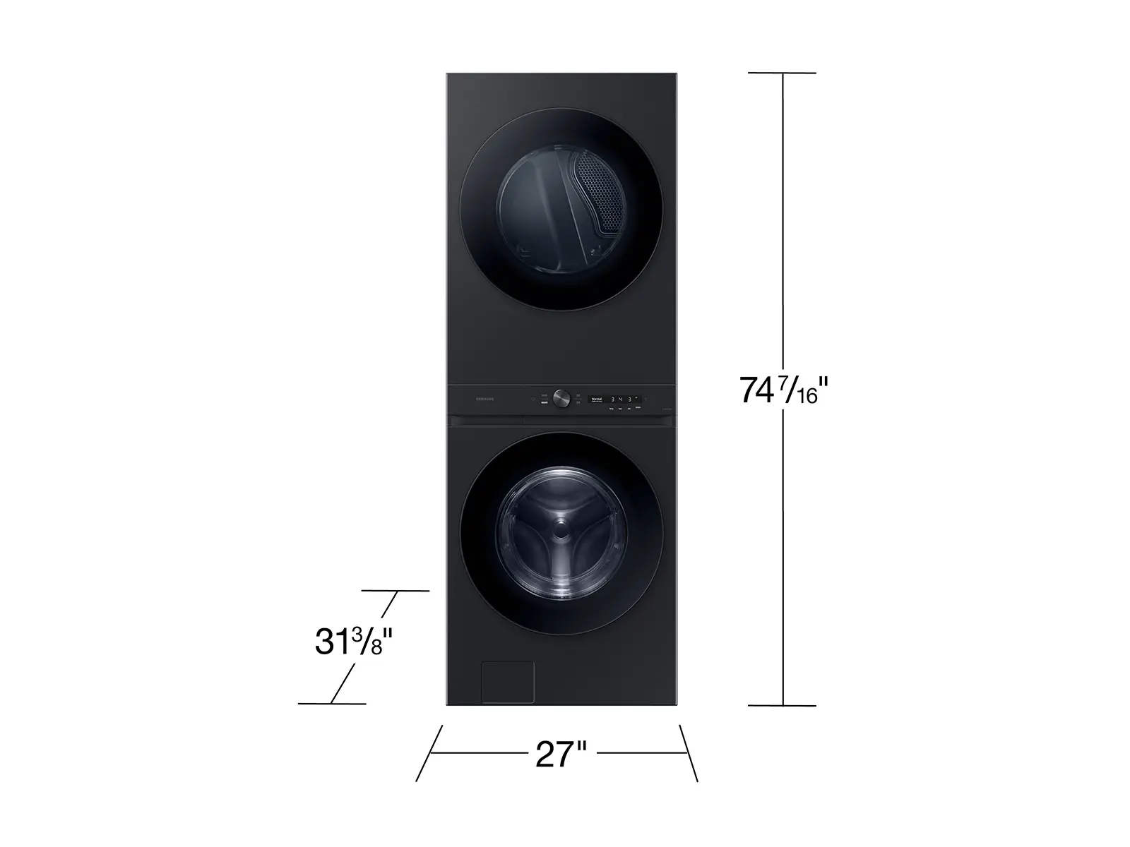 Samsung Electric Washer and Dryer AI Laundry Hub™ - Brushed Black-3