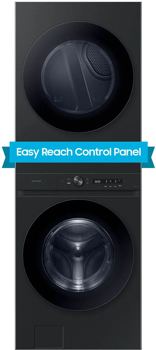 Samsung Gas Washer and Dryer AI Laundry Hub™ - Brushed Black-1