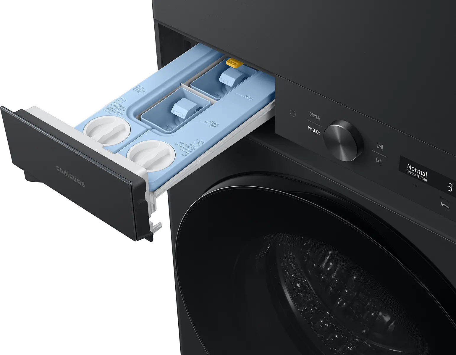 Samsung Gas Washer and Dryer AI Laundry Hub™ - Brushed Black-10