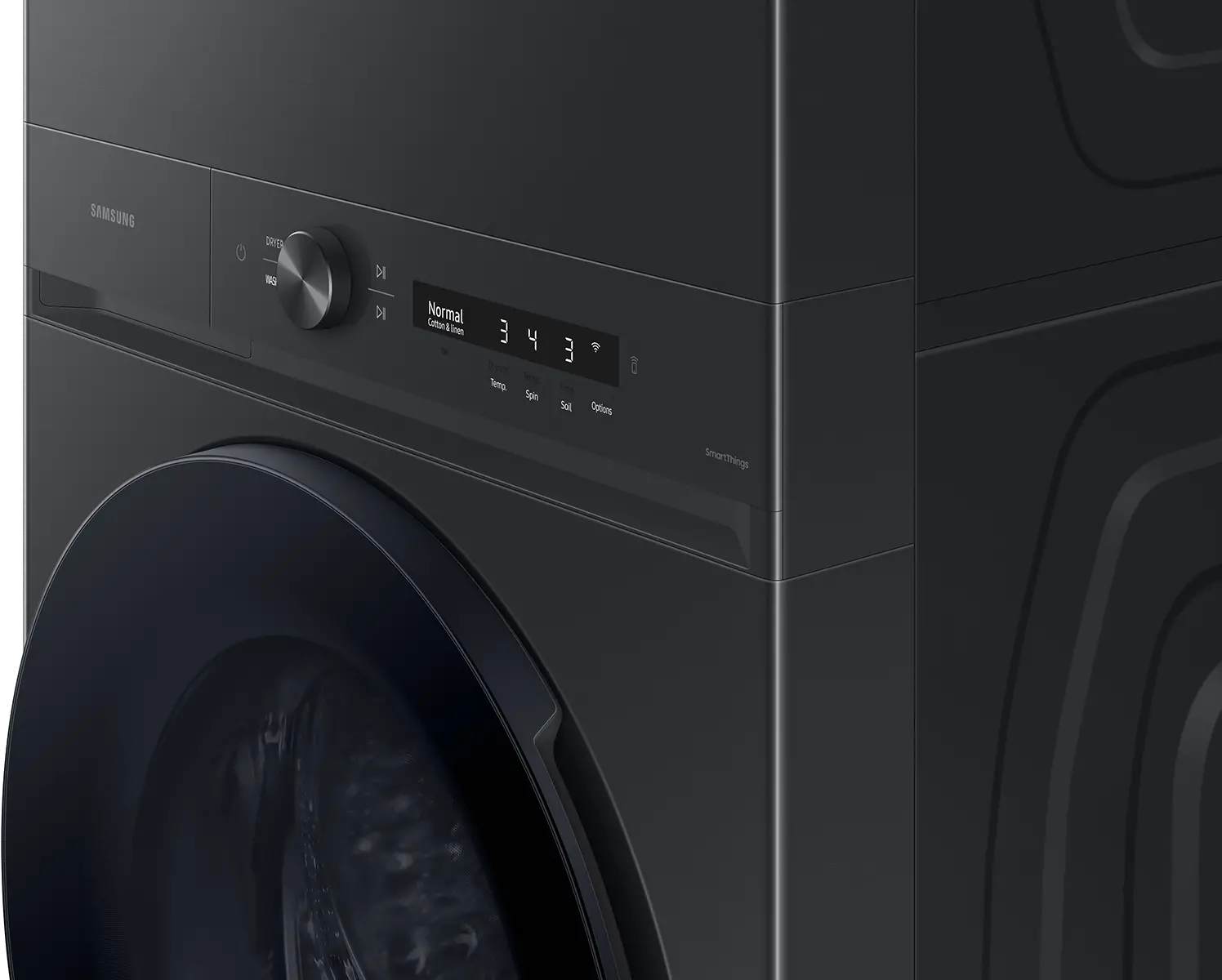Samsung Gas Washer and Dryer AI Laundry Hub™ - Brushed Black-12
