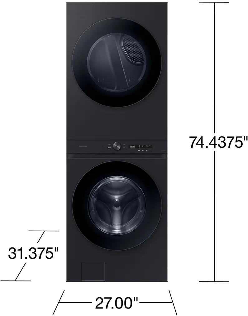 Samsung Gas Washer and Dryer AI Laundry Hub™ - Brushed Black-3