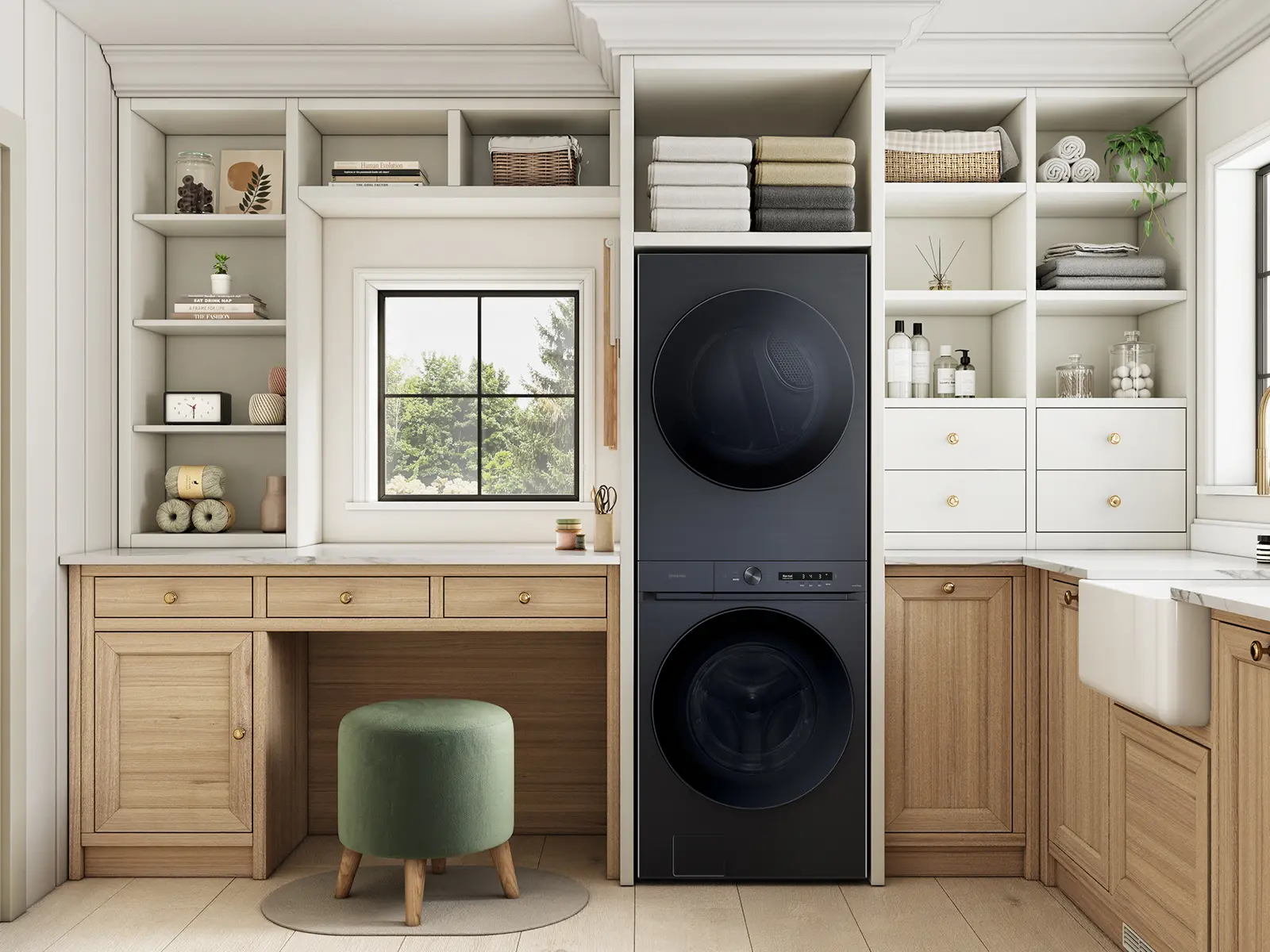 Samsung Gas Washer and Dryer AI Laundry Hub™ - Brushed Black-2