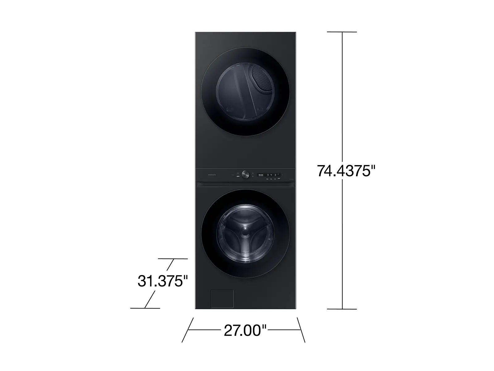 Samsung Gas Washer and Dryer AI Laundry Hub™ - Brushed Black-3
