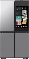 Samsung Bespoke AI 22.5 Cu Ft 4‑Door Flex™ Refrigerator - Counter‑Depth Stainless Steel with AI Family Hub™+