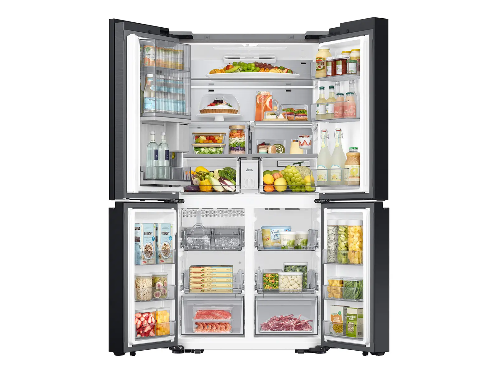 Samsung Bespoke 28.6 Cu Ft 4-Door Flex Refrigerator - White Glass-11