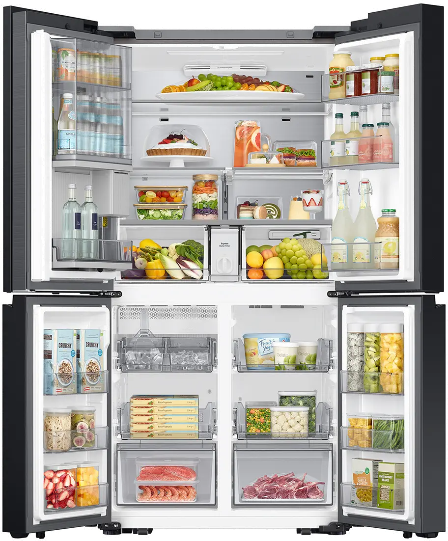 Samsung Bespoke 28.6 Cu Ft 4-Door Flex Refrigerator - White Glass-12