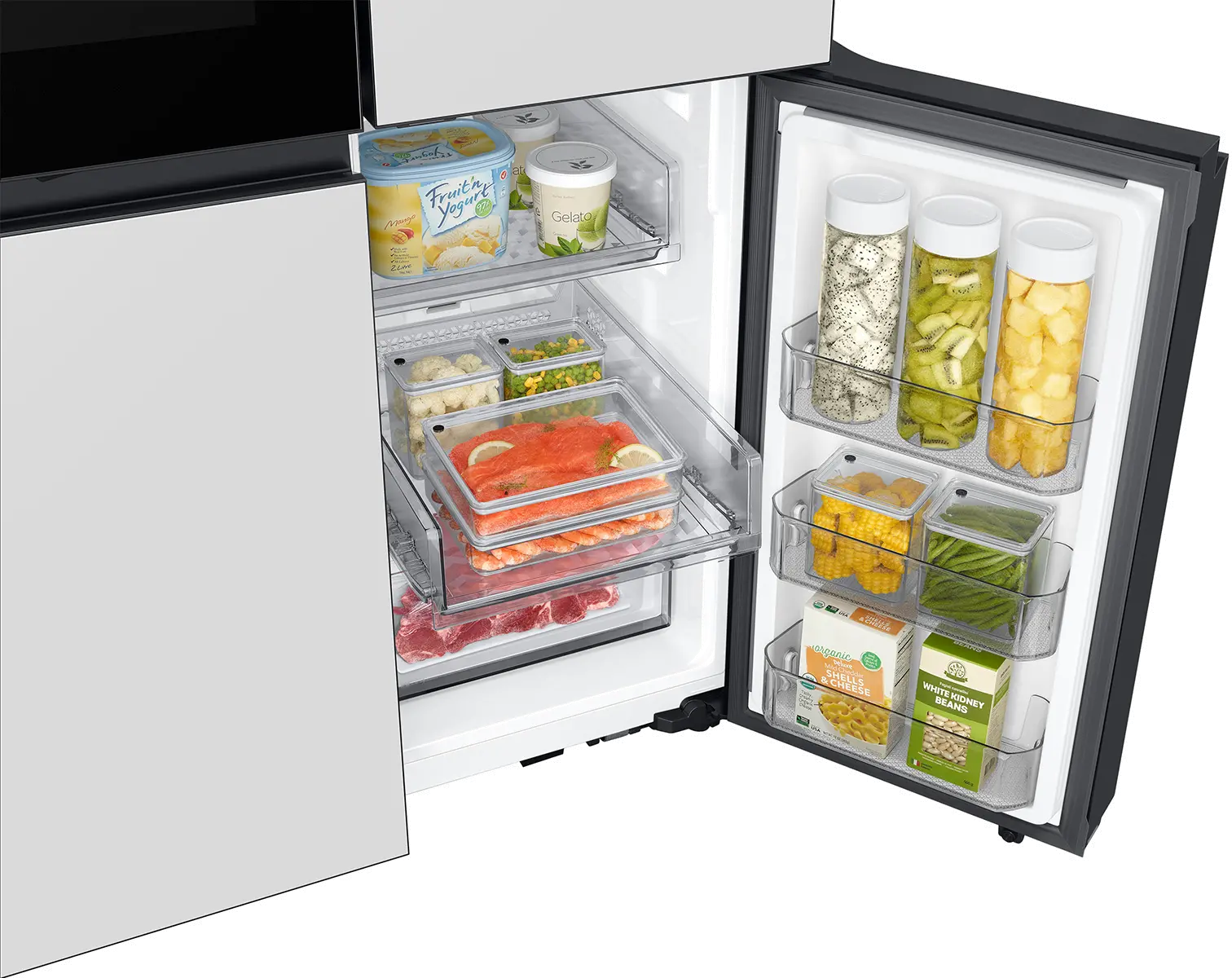 Samsung Bespoke 28.6 Cu Ft 4-Door Flex Refrigerator - White Glass-17