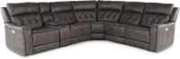 Anniston Steel Gray 6 Piece Power Reclining Sectional with Audio System