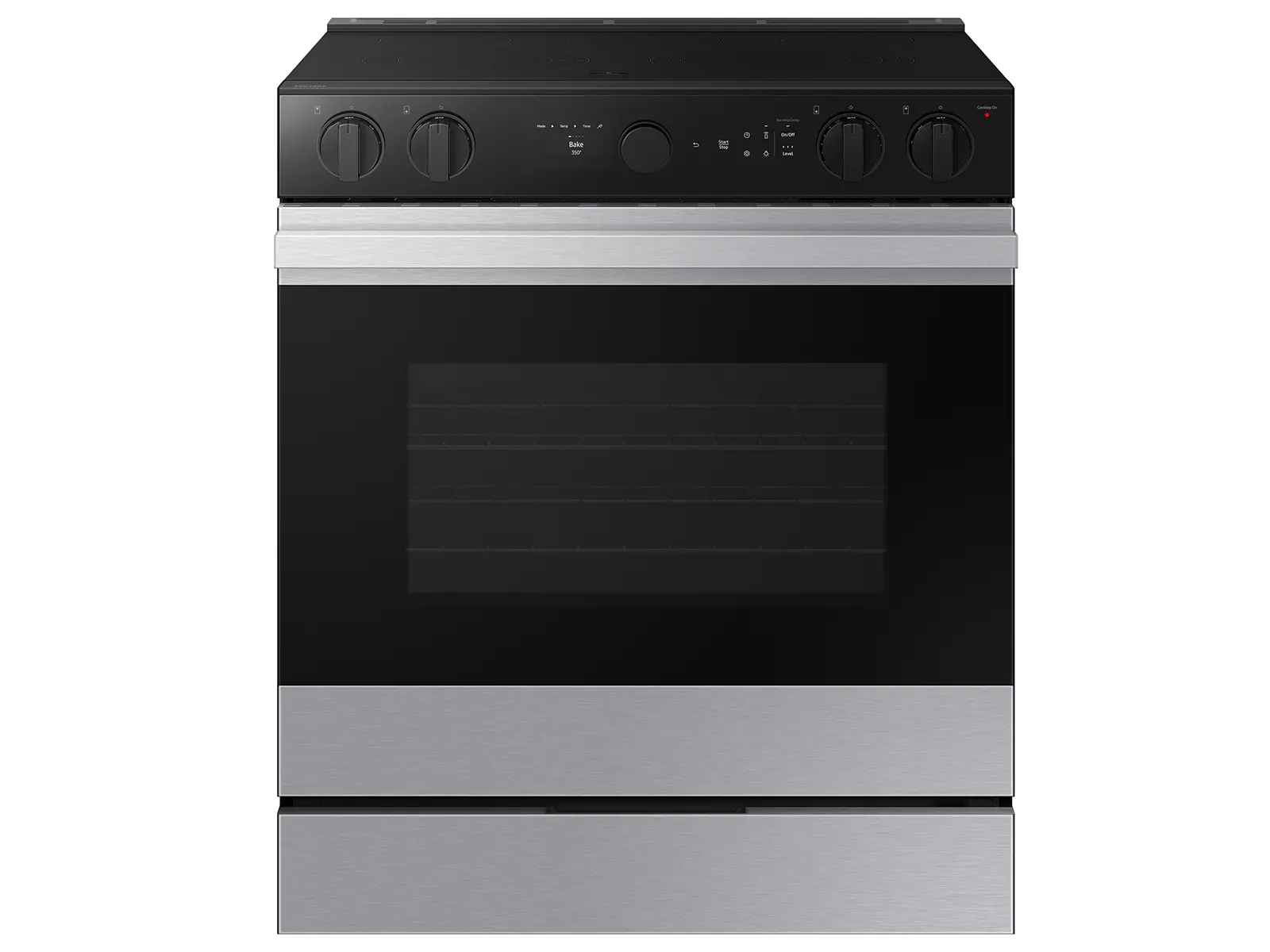 NSE6DG8500SR Samsung Bespoke 6.3 Cu Ft Smart Electric Range with Air Sous Vide and Air Fry - Stainless Steel-1