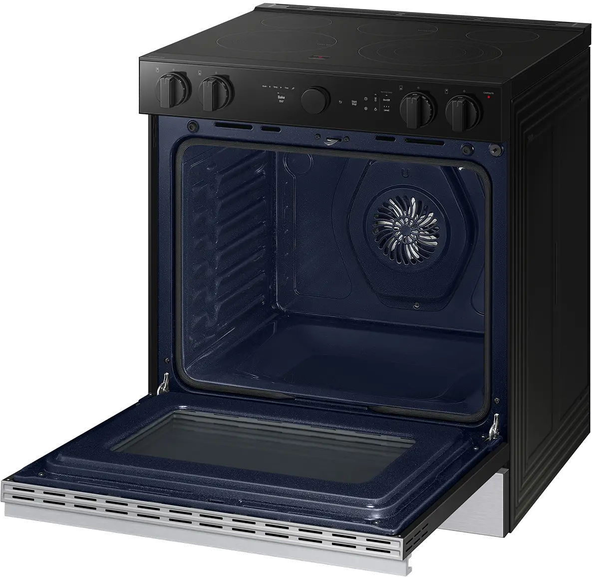 NSE6DG8500SR Samsung Bespoke 6.3 Cu Ft Smart Electric Range with Air Sous Vide and Air Fry - Stainless Steel-11