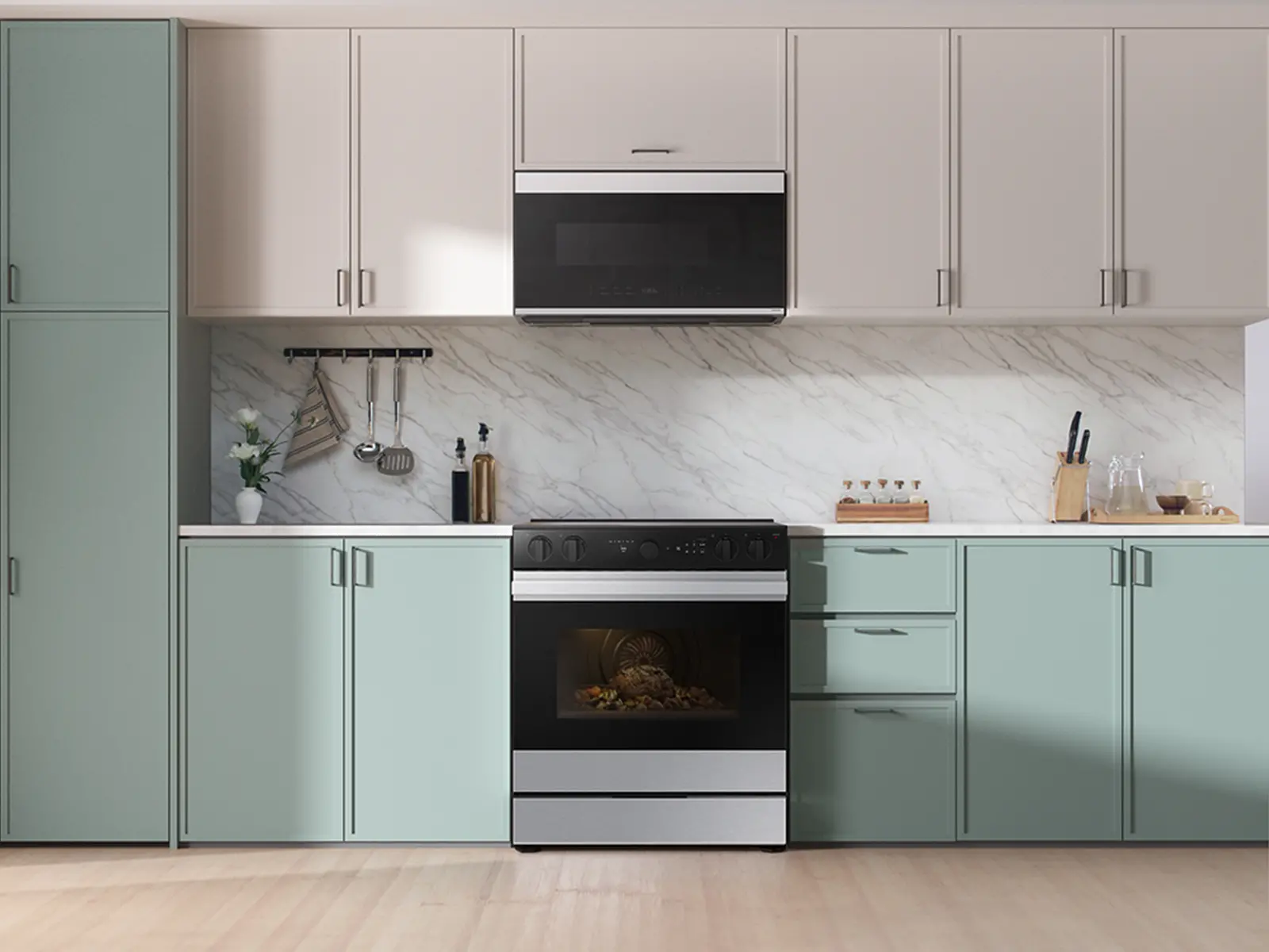 NSE6DG8500SR Samsung Bespoke 6.3 Cu Ft Smart Electric Range with Air Sous Vide and Air Fry - Stainless Steel-2