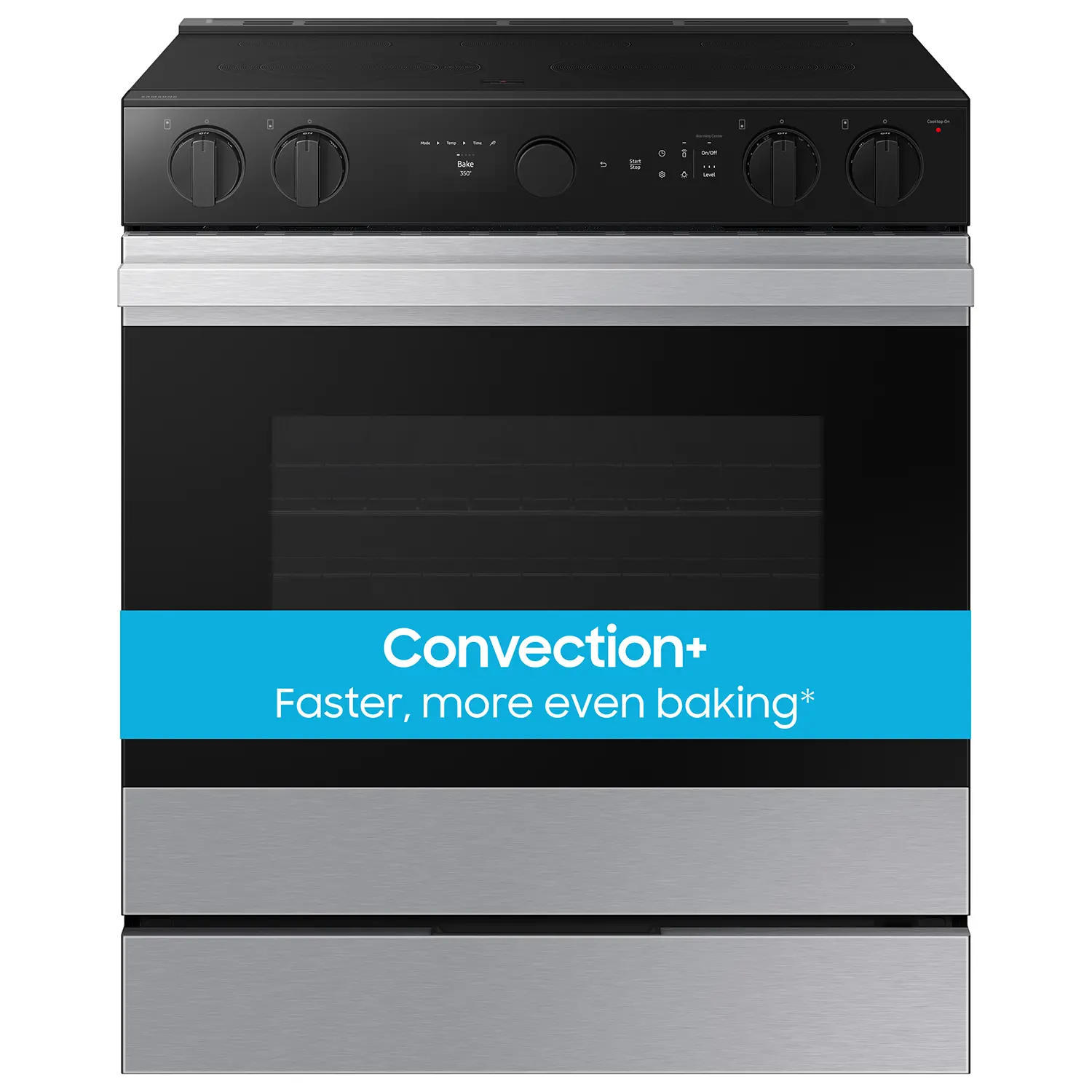 NSE6DG8500SR Samsung Bespoke 6.3 Cu Ft Smart Electric Range with Air Sous Vide and Air Fry - Stainless Steel-2