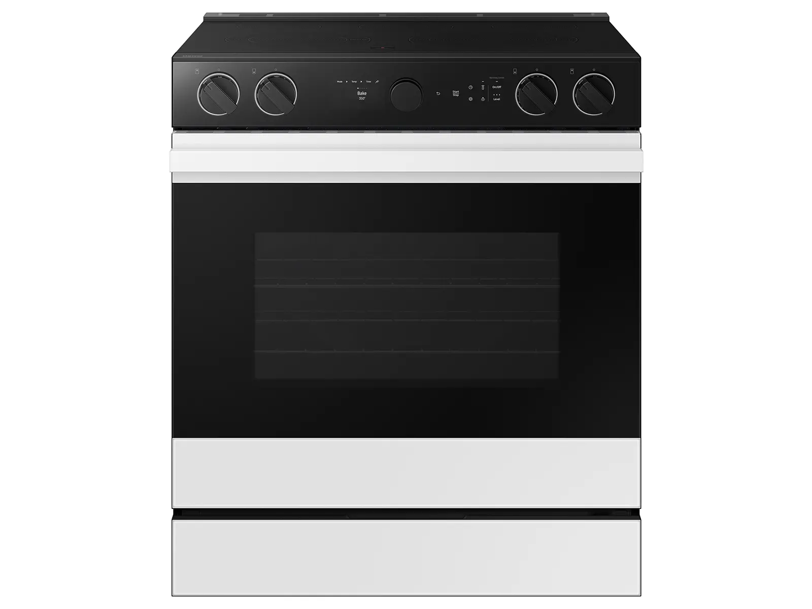 NSE6DB870012 Samsung Bespoke 6.3 Cu Ft Electric Range with Smart Oven Camera - White Glass-1