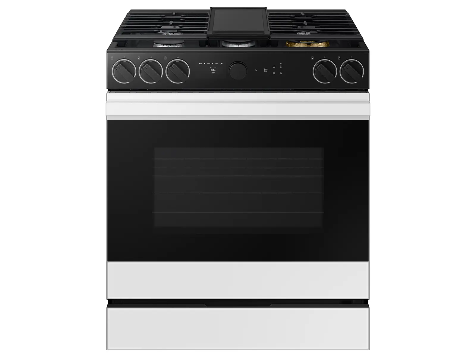 NSG6DB870012 Bespoke Smart 6.0 Cu Ft Gas Range with Smart Oven Camera - White Glass-1