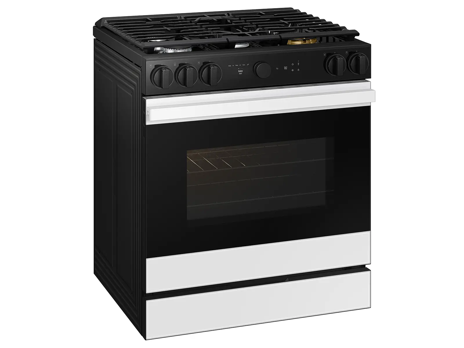 NSG6DB870012 Bespoke Smart 6.0 Cu Ft Gas Range with Smart Oven Camera - White Glass-16