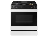 NSG6DB870012 Bespoke Smart 6.0 Cu Ft Gas Range with Smart Oven Camera - White Glass