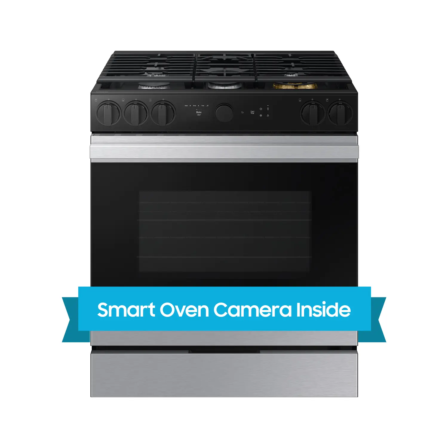 NSG6DG8700SR Bespoke Smart 6.0 Cu Ft Gas Range with Smart Oven Camera - Stainless Steel-15