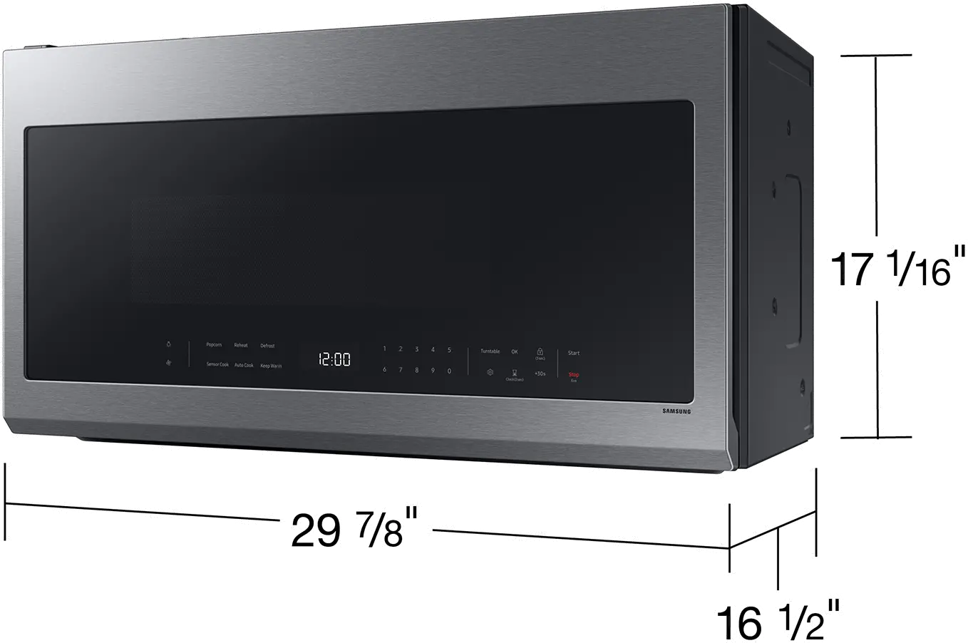 ME21DG6300SR Samsung Bespoke 2.1 cu ft Over-the-Range Microwave with Wi-Fi - Stainless Steel-3