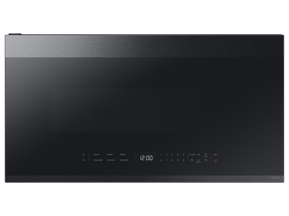 Samsung Bespoke Smart 2.1 cu ft Over-the-Range Microwave - Matte Black Steel