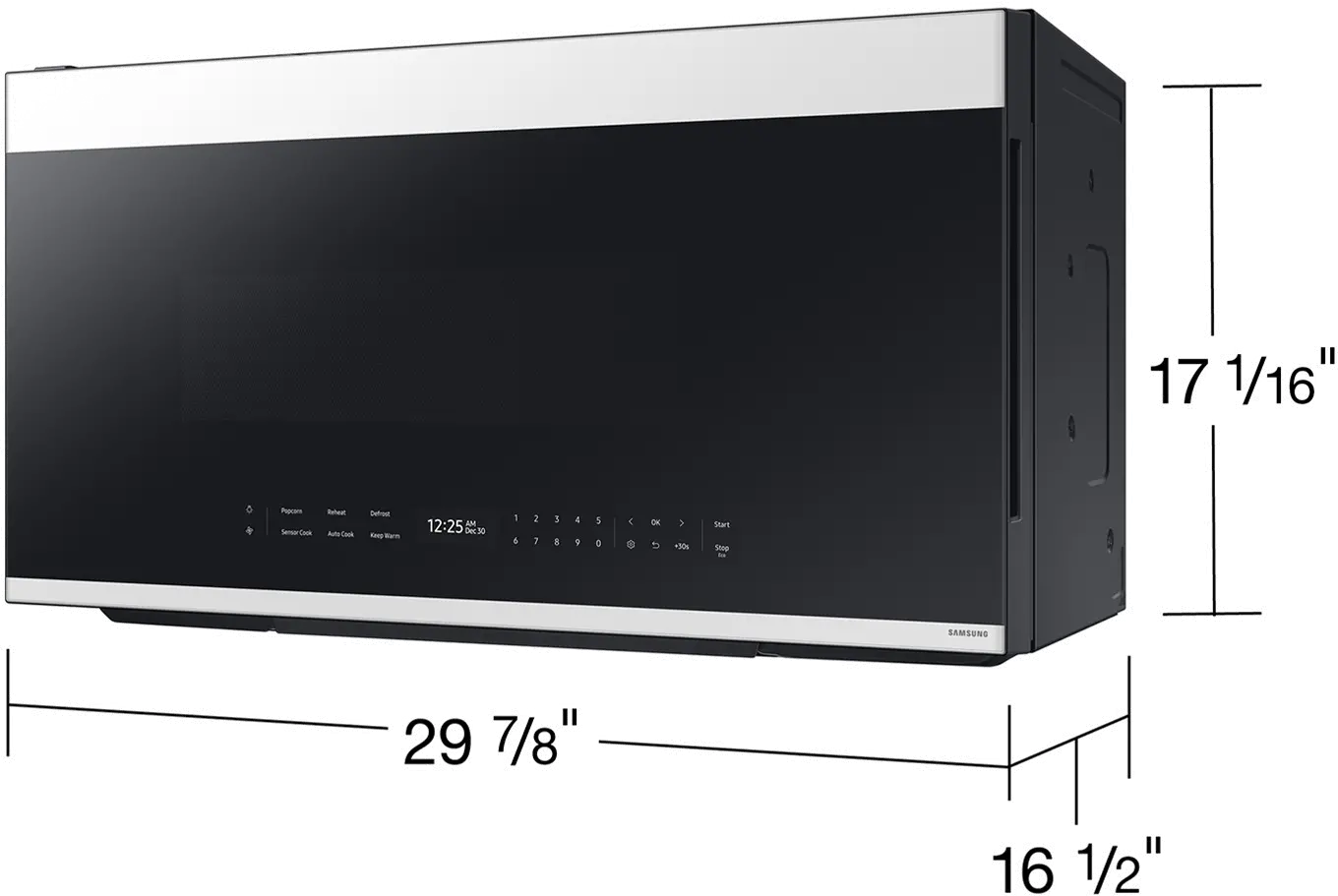ME21DB670012 Samsung Bespoke Smart 2.1 cu ft Over-the-Range Microwave - White Glass-3