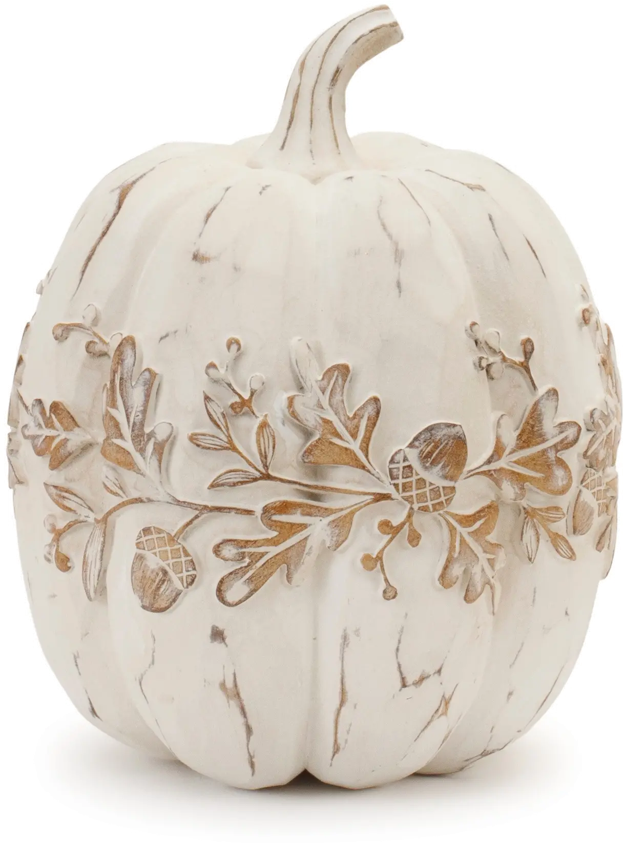 Medium Decorative White Pumpkin-1