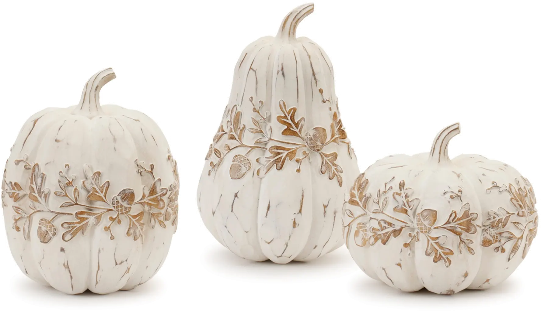 Medium Decorative White Pumpkin-2