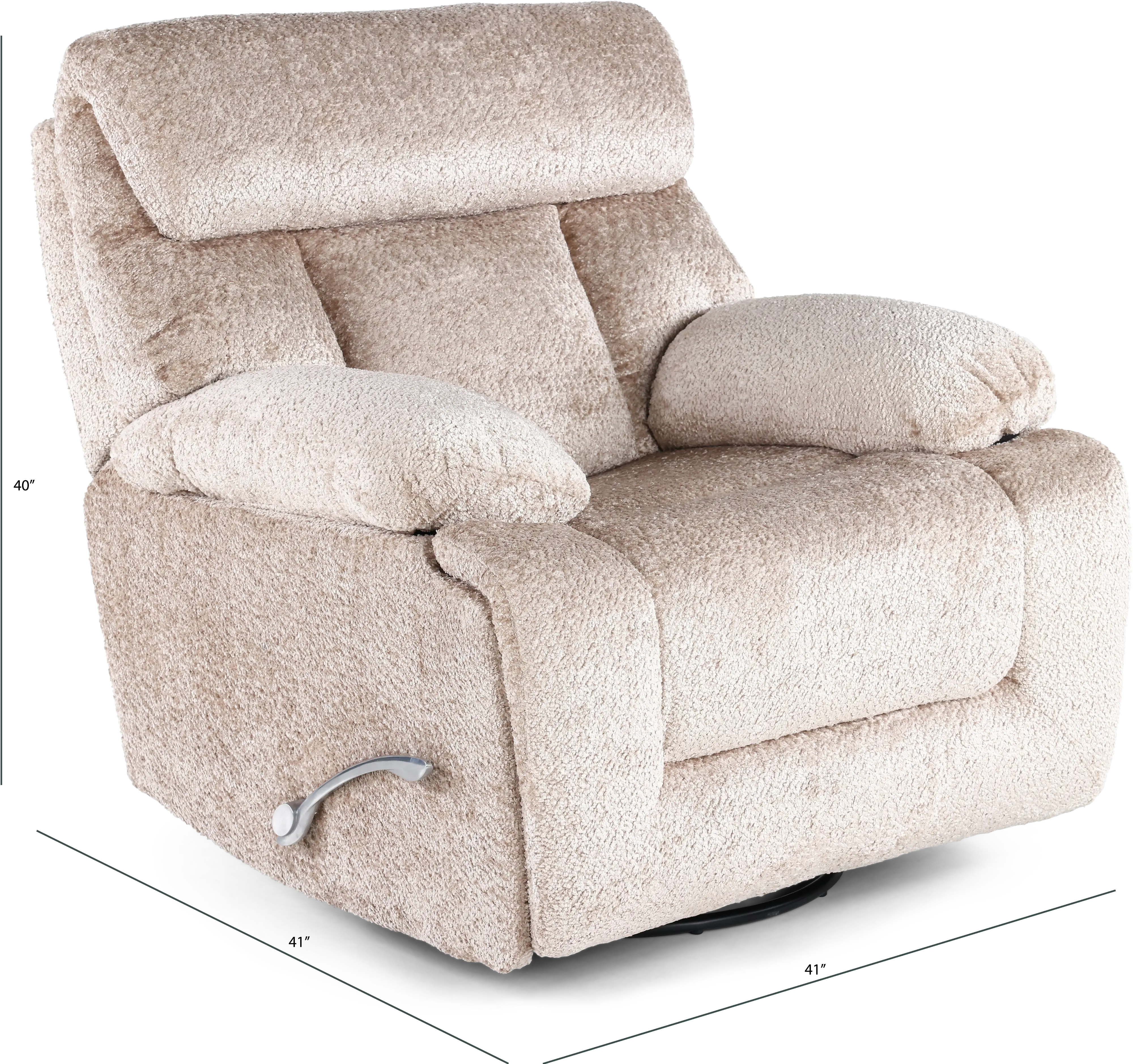Alaska Fawn Swivel Glider Recliner-3