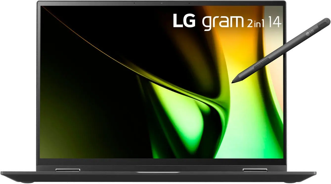 14T90S-G.AAB6U1 LG gram 2-in-1 14  Laptop - Intel Evo Platform Intel Core Ultra 7 - 16GB RAM - 1TB SSD - Black-1