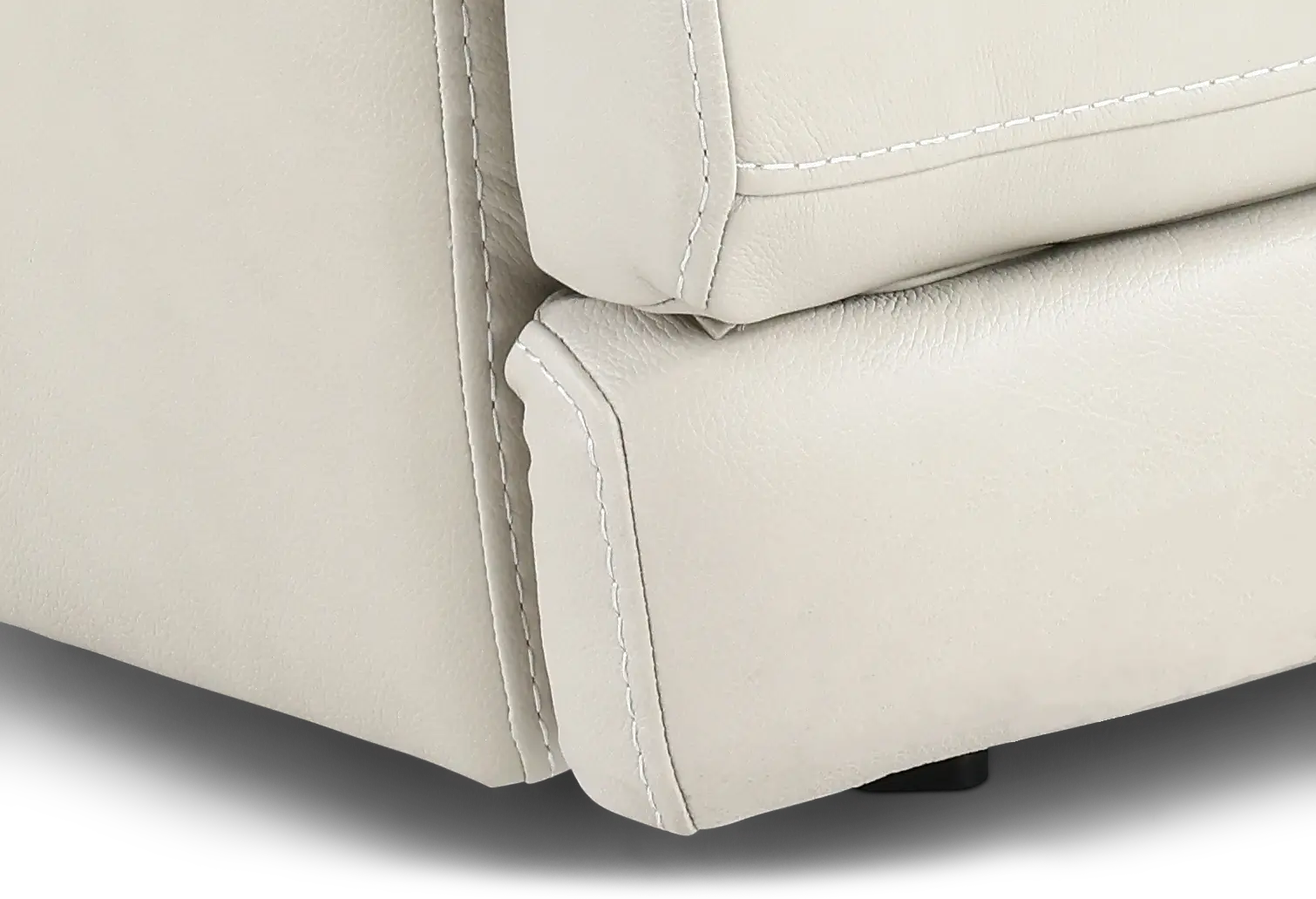 Rushton White Leather 6 Piece Power Reclining Sectional with Multimedia Console-7