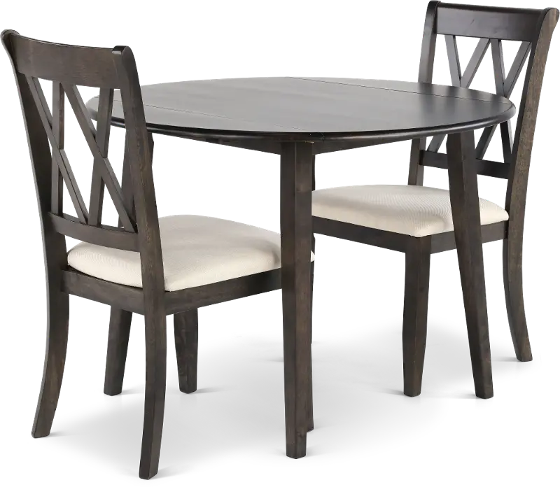 Lakewood Espresso Brown 3 Piece Dining Set