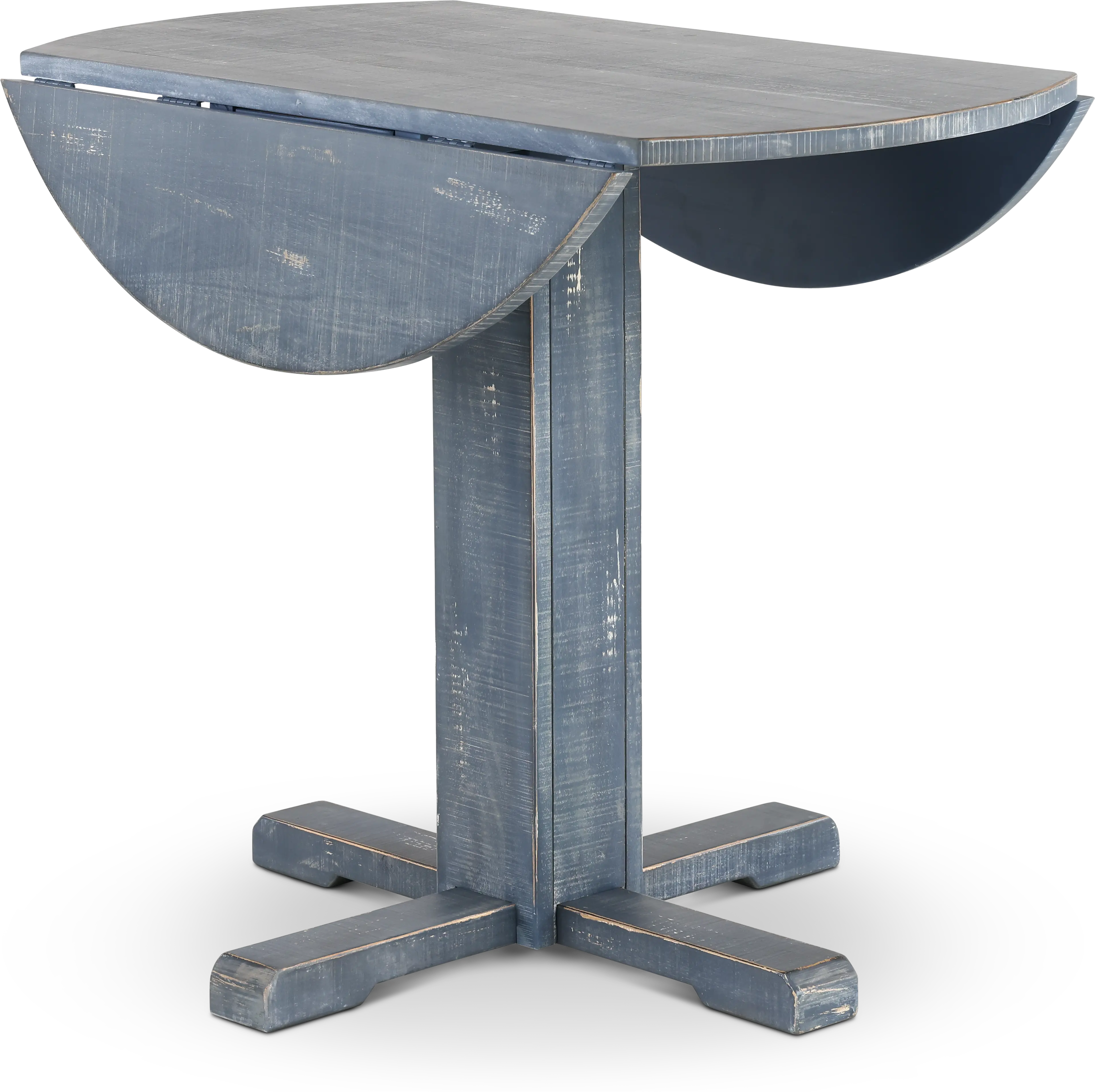 Beach Haven Blue 3 Piece Drop-Leaf Dining Set-6