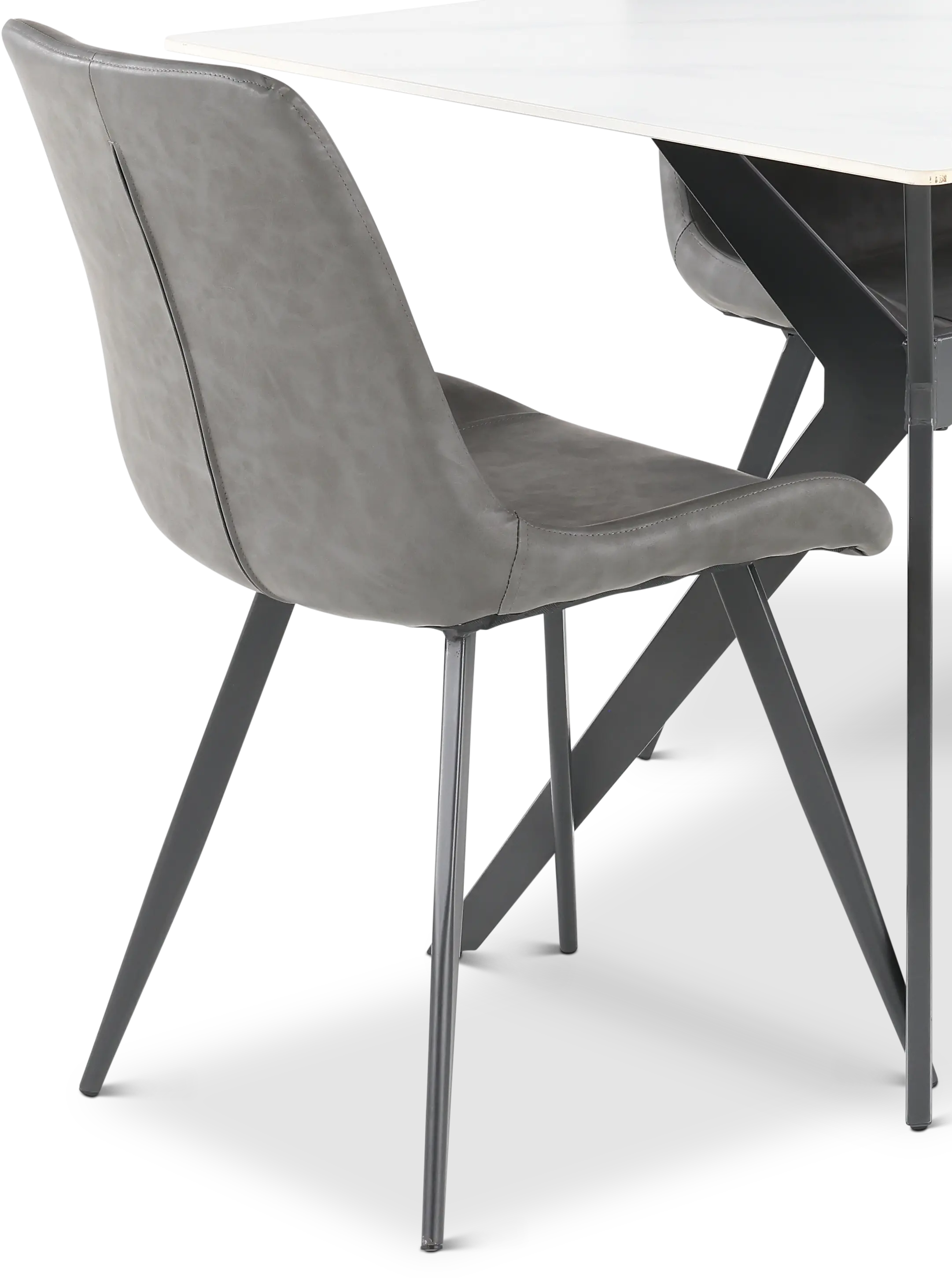 Brixley White and Dark Gray 5 Piece Dining Set-6