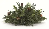 13 Inch Arborvitae Half Plastic Orb