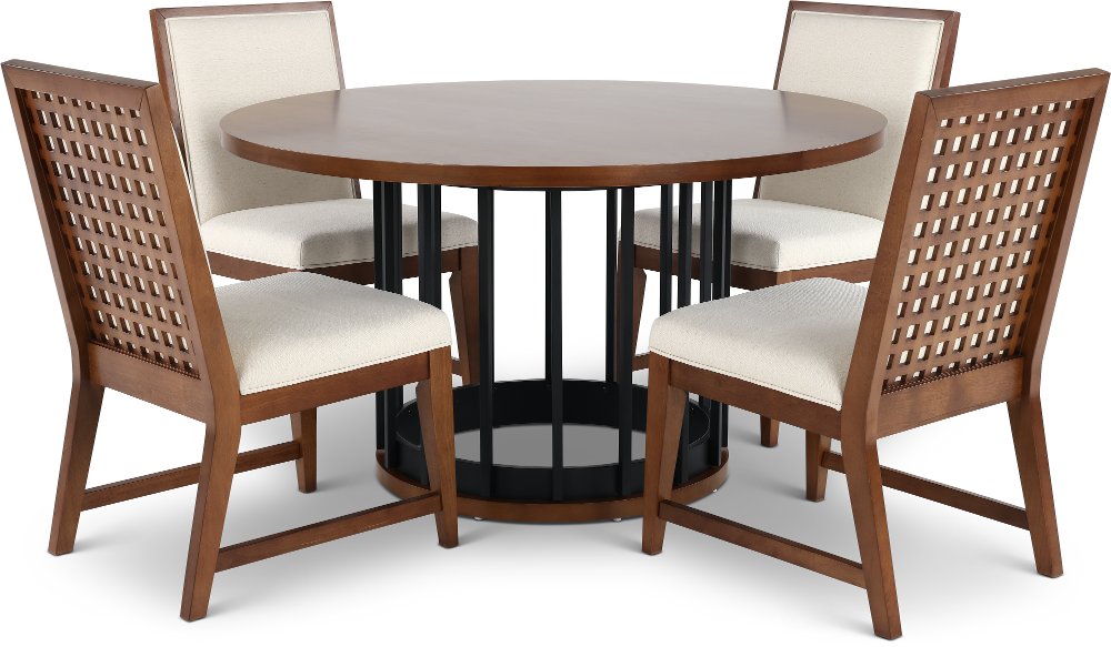 Midland Brown 5 Piece Dining Set