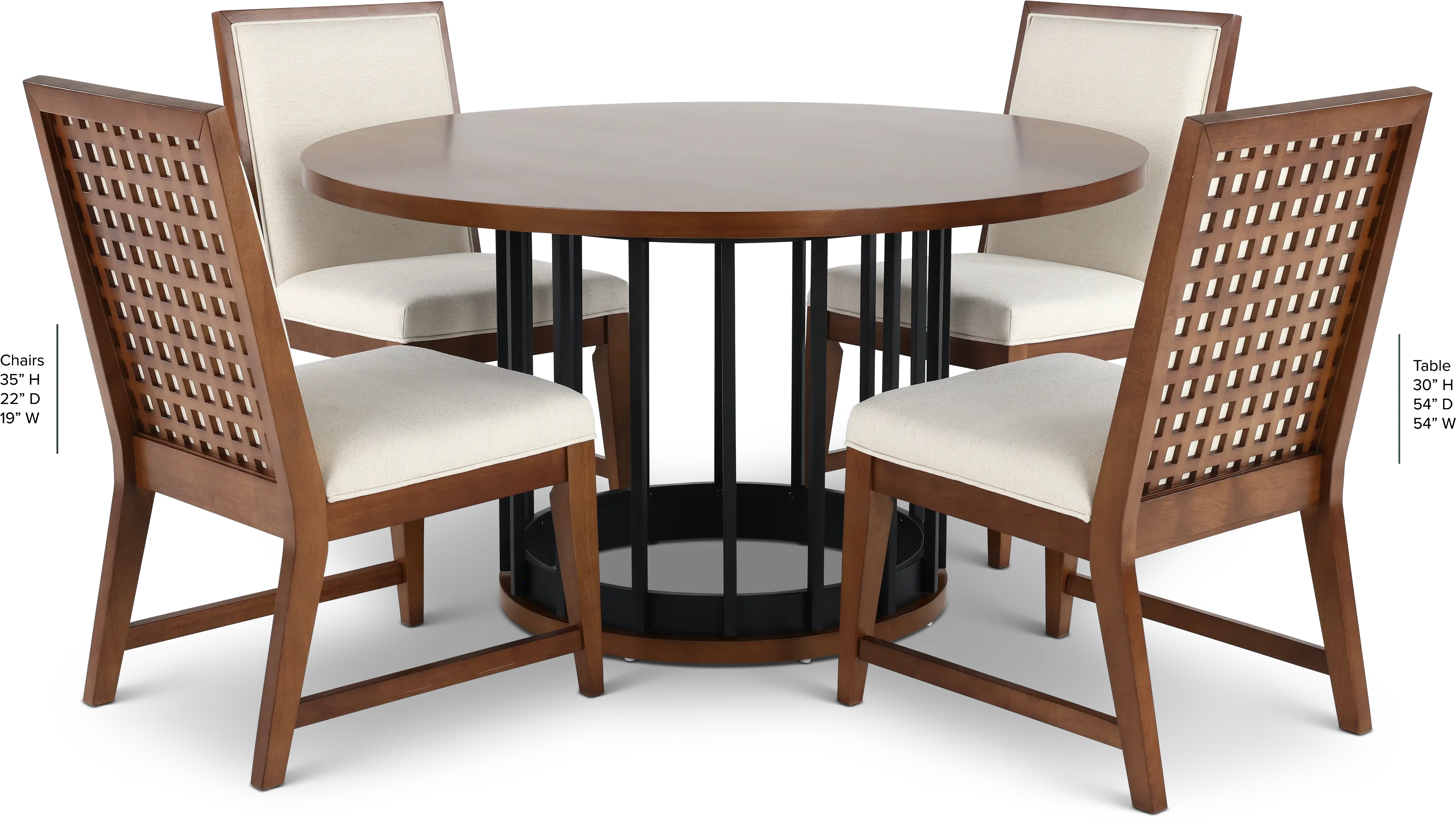 Midland Brown 5 Piece Dining Set-3