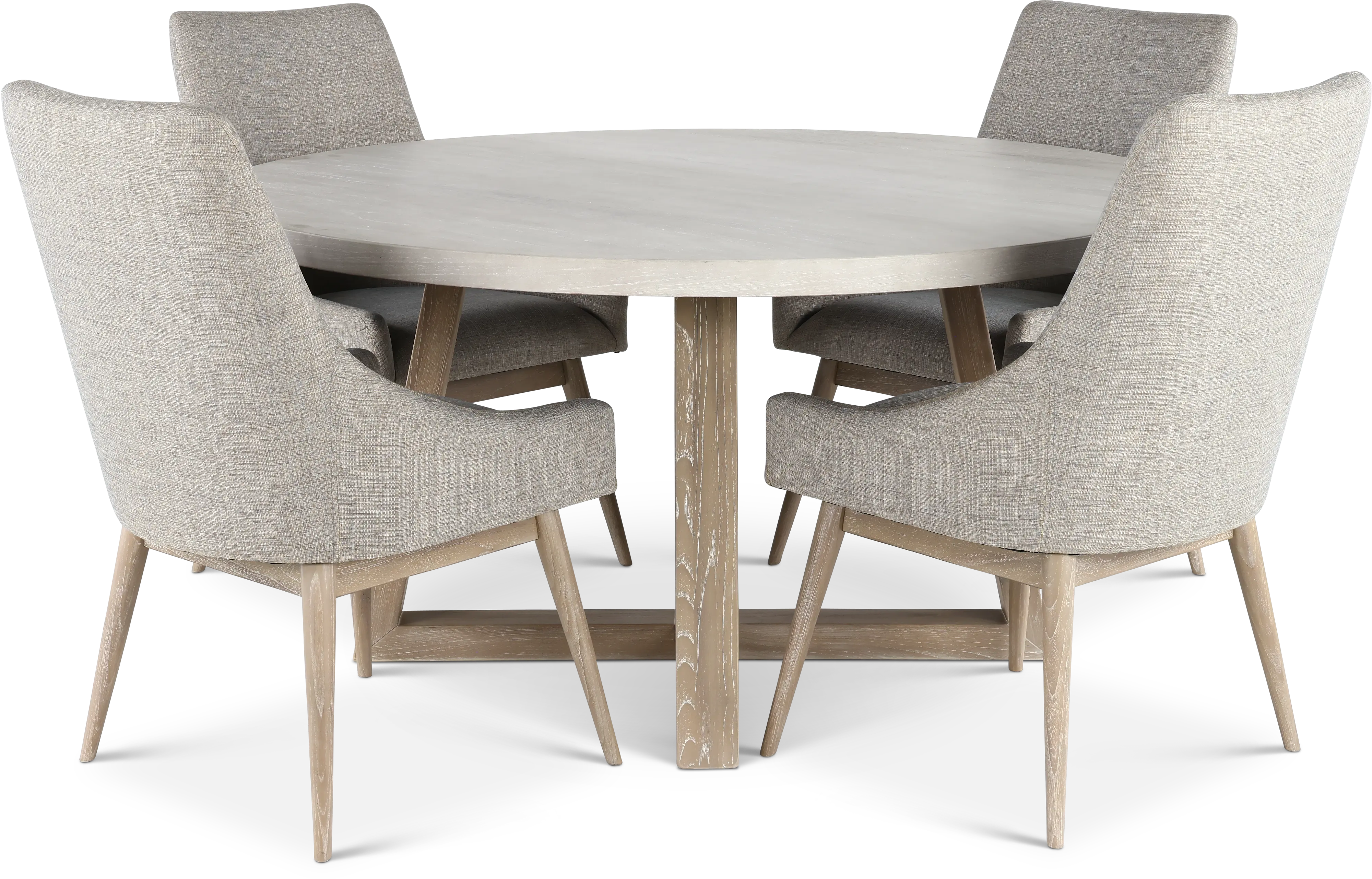 Olivia Wheat Beige and Gray 5 Piece Dining Set-4