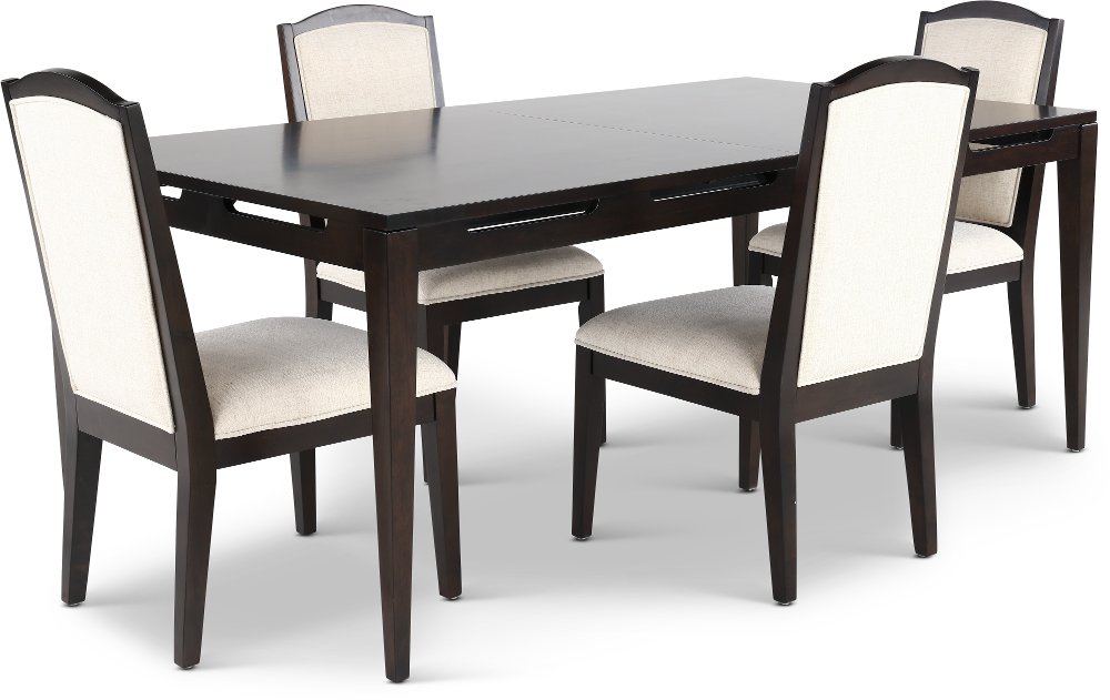 Sutton Dark Brown 5 Piece Dining Set