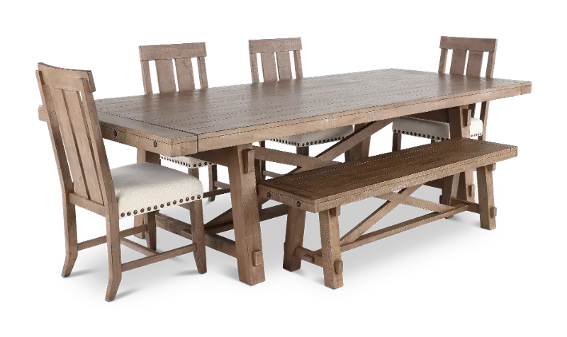 Cassie Natural 6 Piece Dining Set
