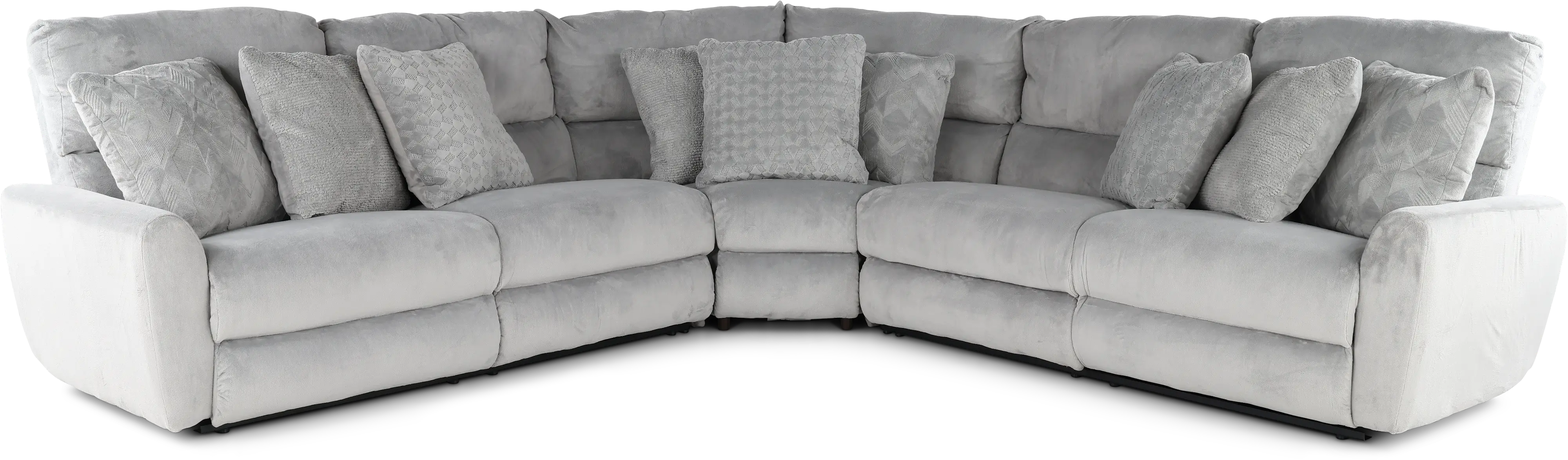 3PC/PWR/MAJESTY/SHRK Majesty Gray 3 Piece Power Reclining Sectional-1