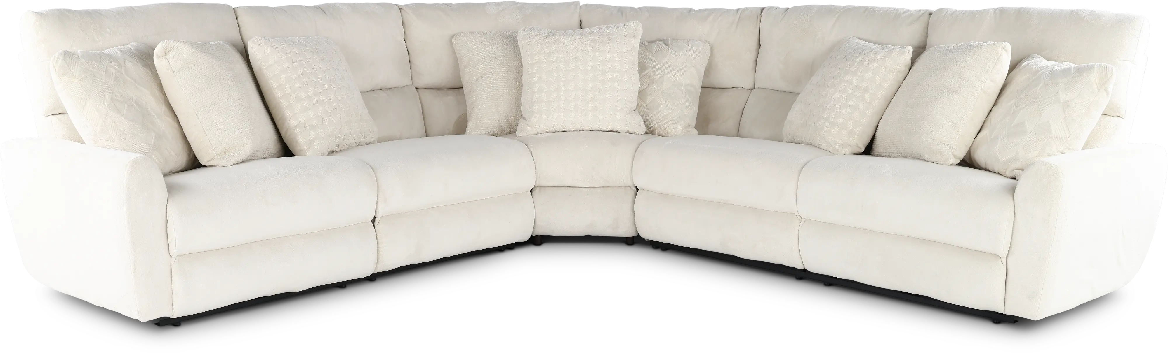 3PC/PWR/MAJESTY/WHTE Majesty White 3-Piece Power Reclining Sectional-1
