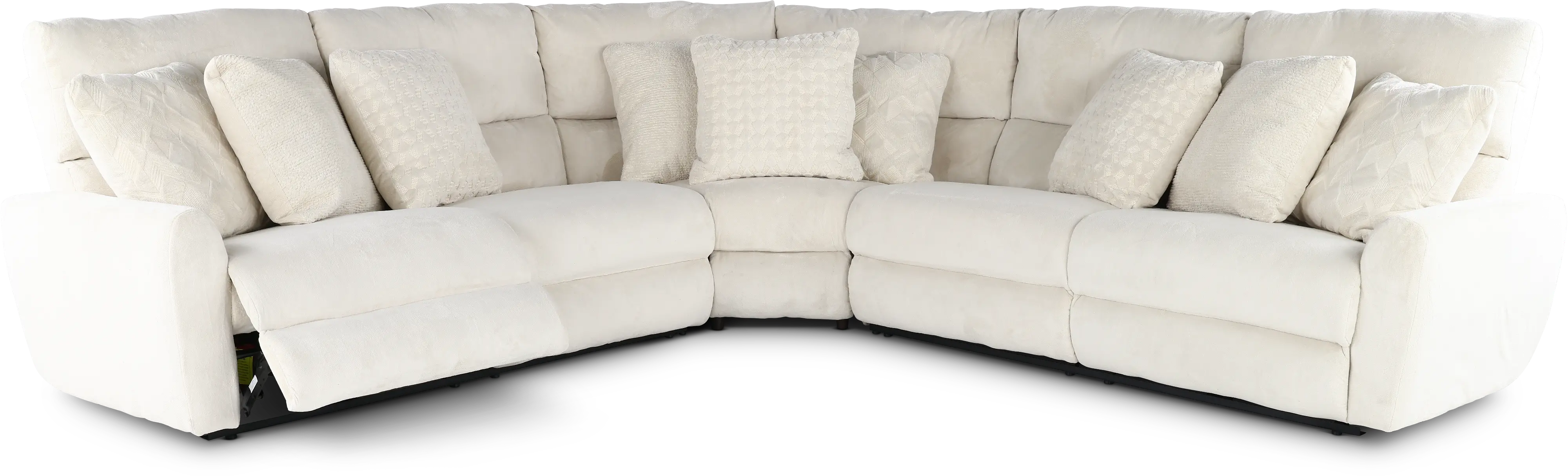 3PC/PWR/MAJESTY/WHTE Majesty White 3-Piece Power Reclining Sectional-4