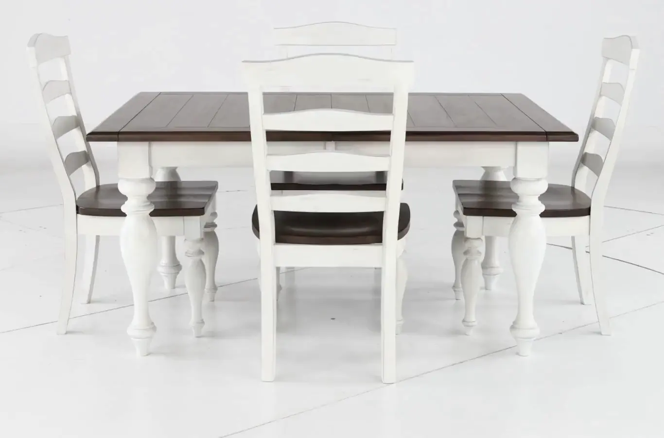 Pasadena White and Brown 5 Piece Dining Set-5