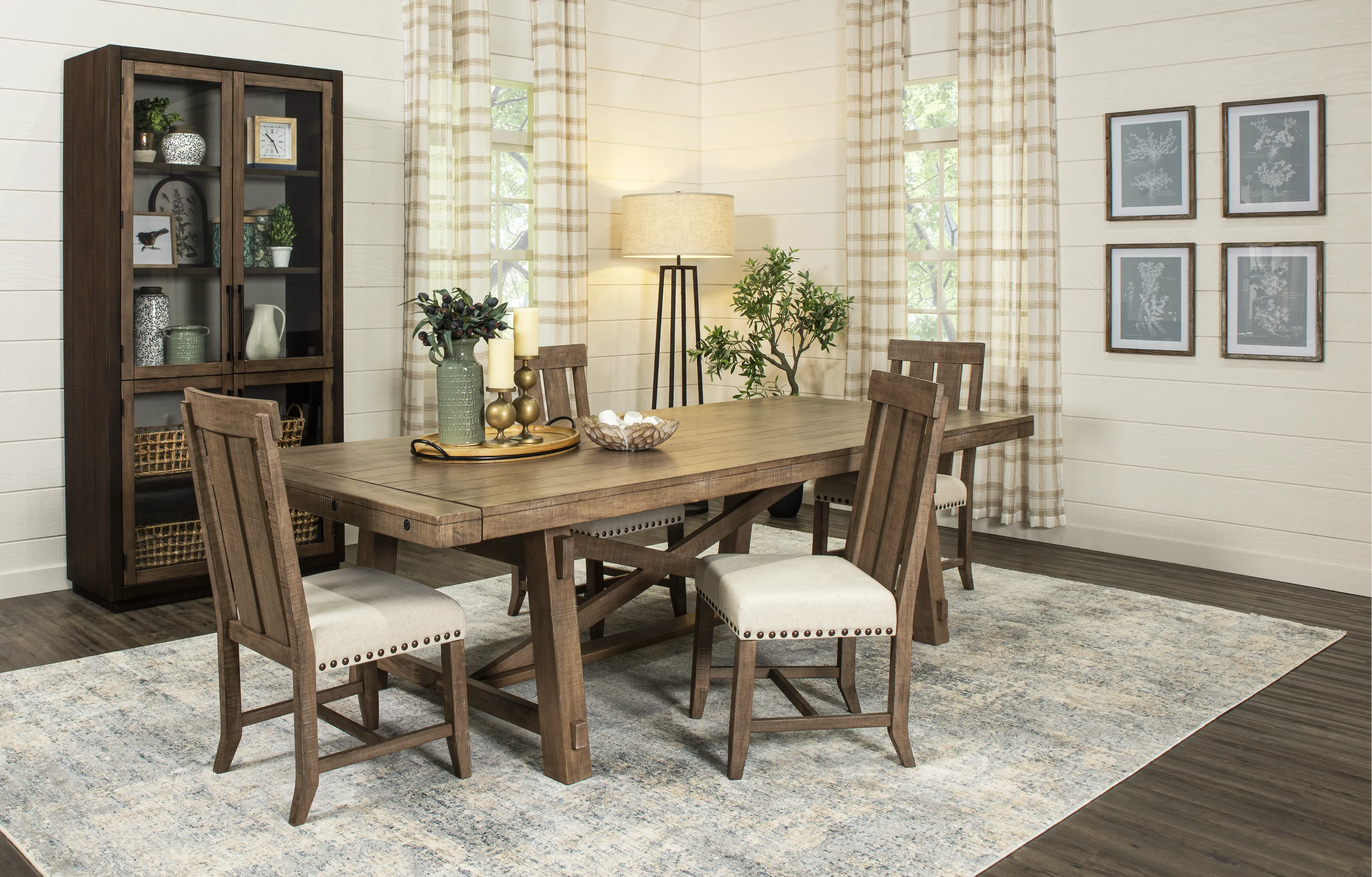 Cassie Natural 5 Piece Dining Set-2