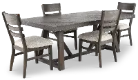 Hearst Reclaimed Brown 5 Piece Dining Set