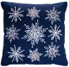 Blue Snowflake 18  Square Accent Pillow