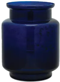 Deep Blue 8  Glass Vase