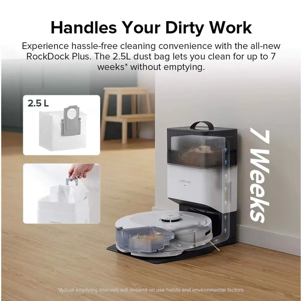 Q8_MAX_PLUS-WHT Roborock Q8 Max Plus WiFi Connected Robot Vacuum and Mop-5