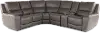 Seas Gray Leather 6 Piece Power Reclining Sectional